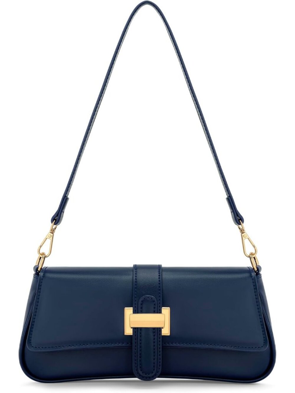 〽️Women's Dark Blue Small Hobo Vegan Leather Retro Zipper Clutch Crossbody Bags